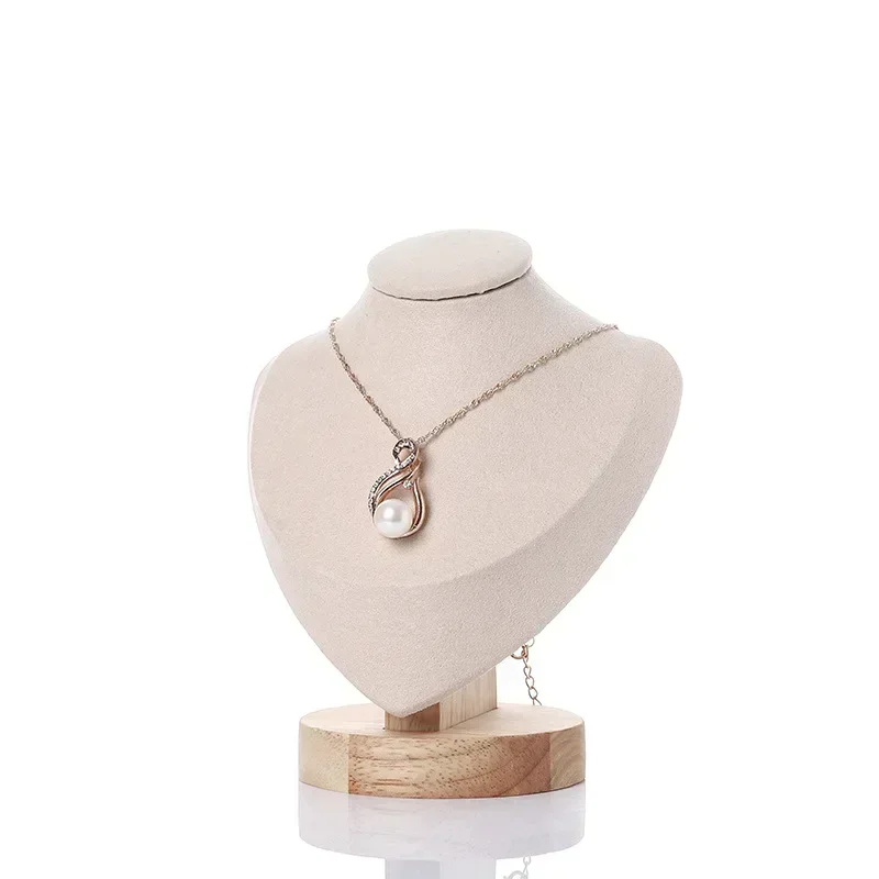 Model Bust Show Exhibitor Velvet Jewelry Display Necklace Pendants Mannequin Jewelry Stand Organizer 3 Colors