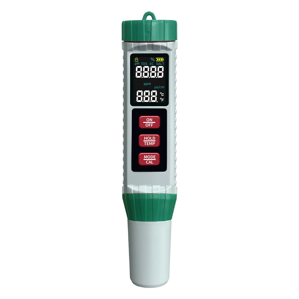 Multifunctional Aquarium Pool PH TDS Tester Fish Tank TDS Testing Pen 5 in 1 Sea Water Salinity Meter