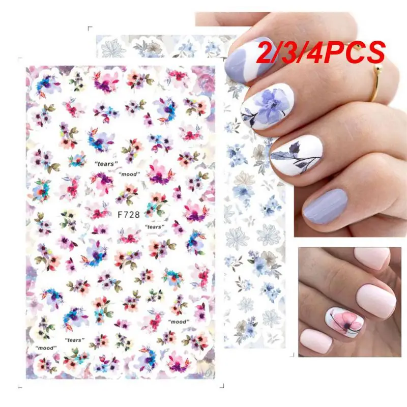 2/3/4PCS Nail Appliques Full-blown Flowers Environmentally Friendly Materials Nail Design Nail Decoration Sticker Decoration