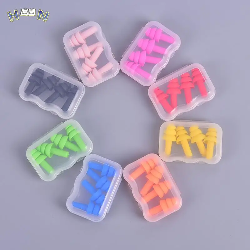 

2 Pairs Comfort Ear Plugs Tapered Travel Sleep Noise Reduction Prevention Earplugs Sound Insulation Ear Protection Swim Tools