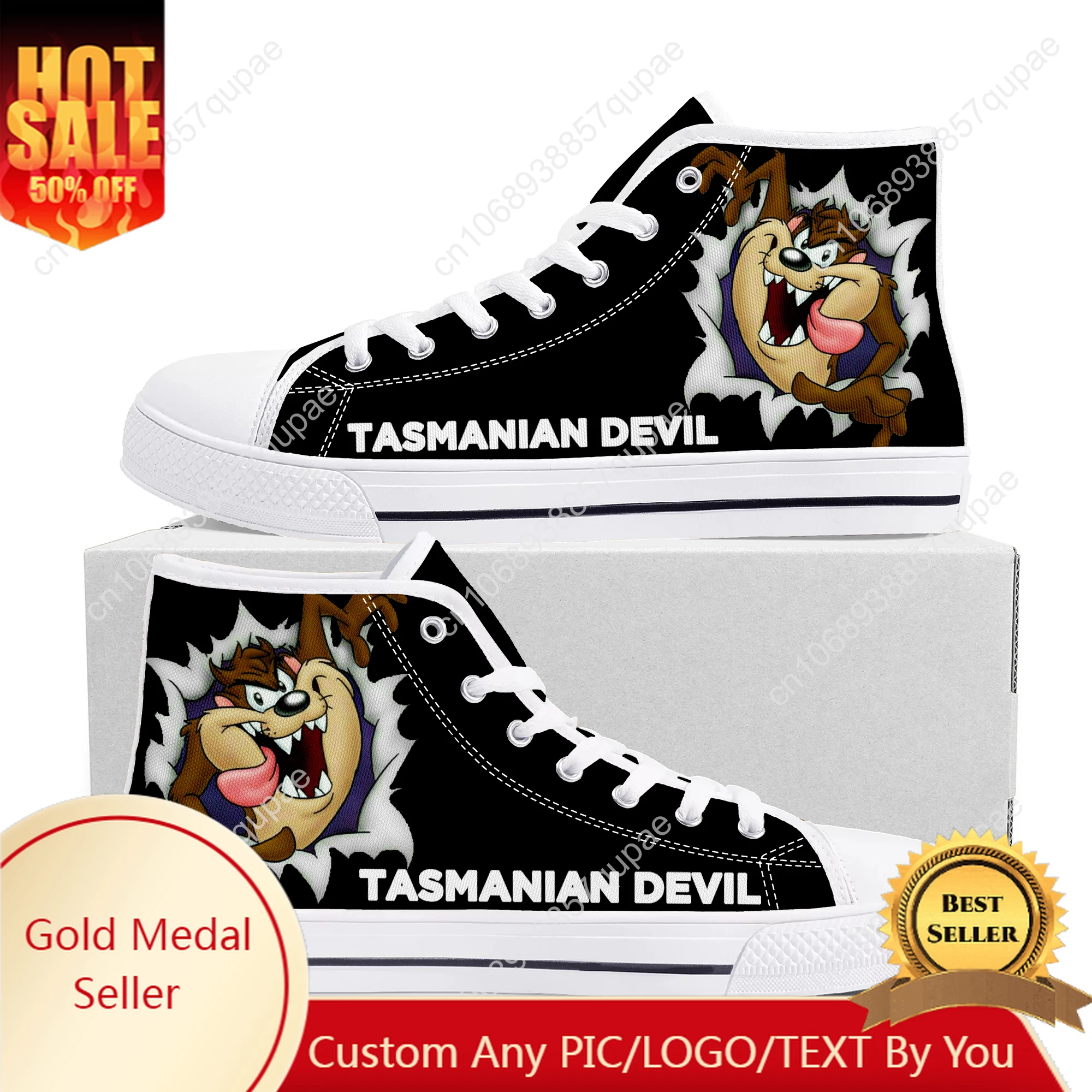 

Tazmanian Devil Anime High Top High Quality Sneakers Mens Womens Teenager Canvas Sneaker Custom Made Shoes Customize DIY Shoe