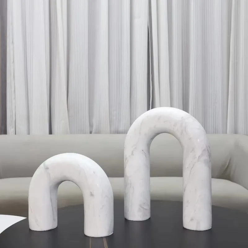 Marble arched stone book holders and dining table items for home decoration