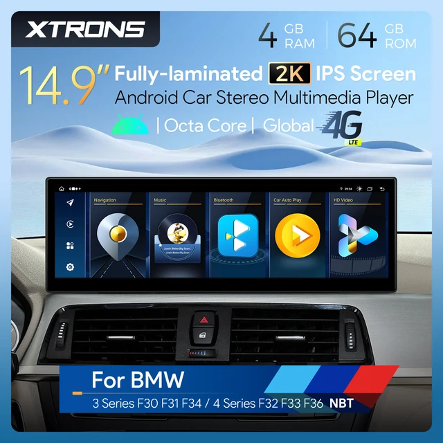 XTRONS 14,9'' Android 13 8 Core 4 + 64GB Autoradio Für BMW 3er F30/31/34/35  NBT System mit 4GLTE CarPlay Android Auto DSP - AliExpress