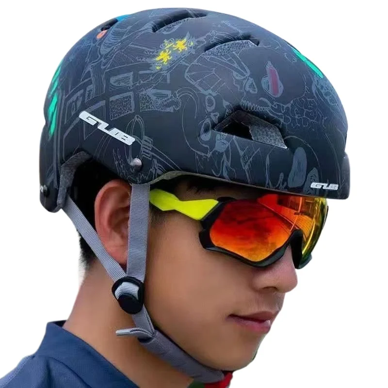 

Подлинные велосипедные спортивные шлемы с граффити, защитные шапки для альпинизма на открытом воздухе