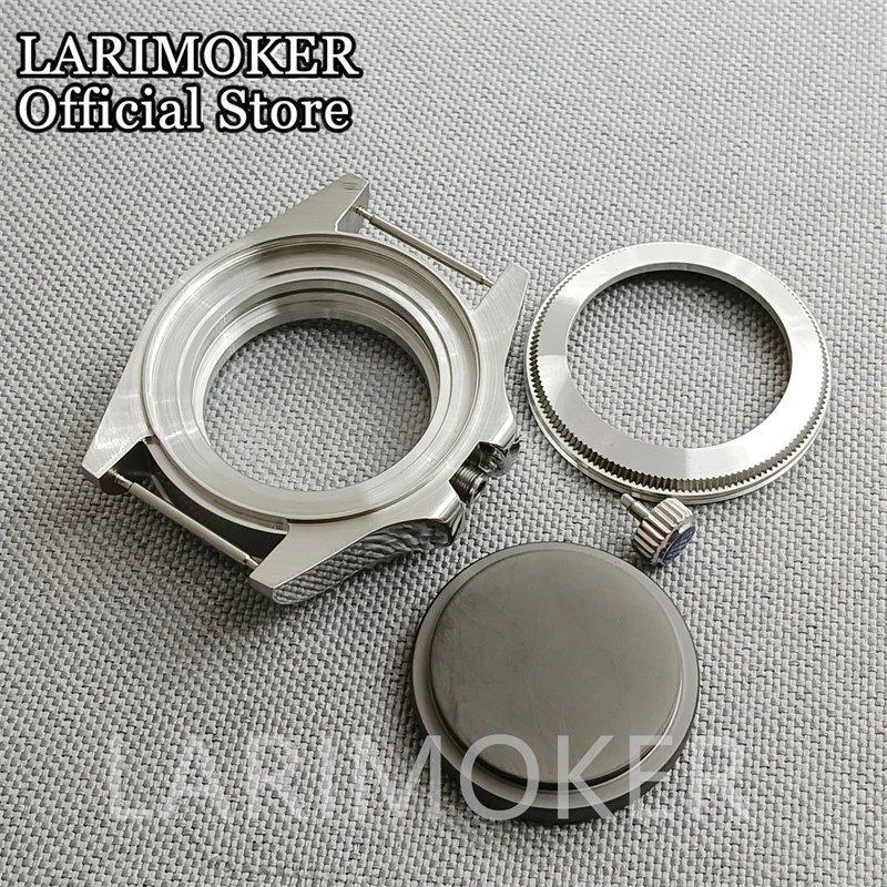 LARIMOKER-Boîtier de montre en verre saphir, compatible avec NH34 NH35 NH39 ETA2824 PT5000 ST2130 MIYOTA8gem 821A 8205 DG MINGZHU Band, 43mm