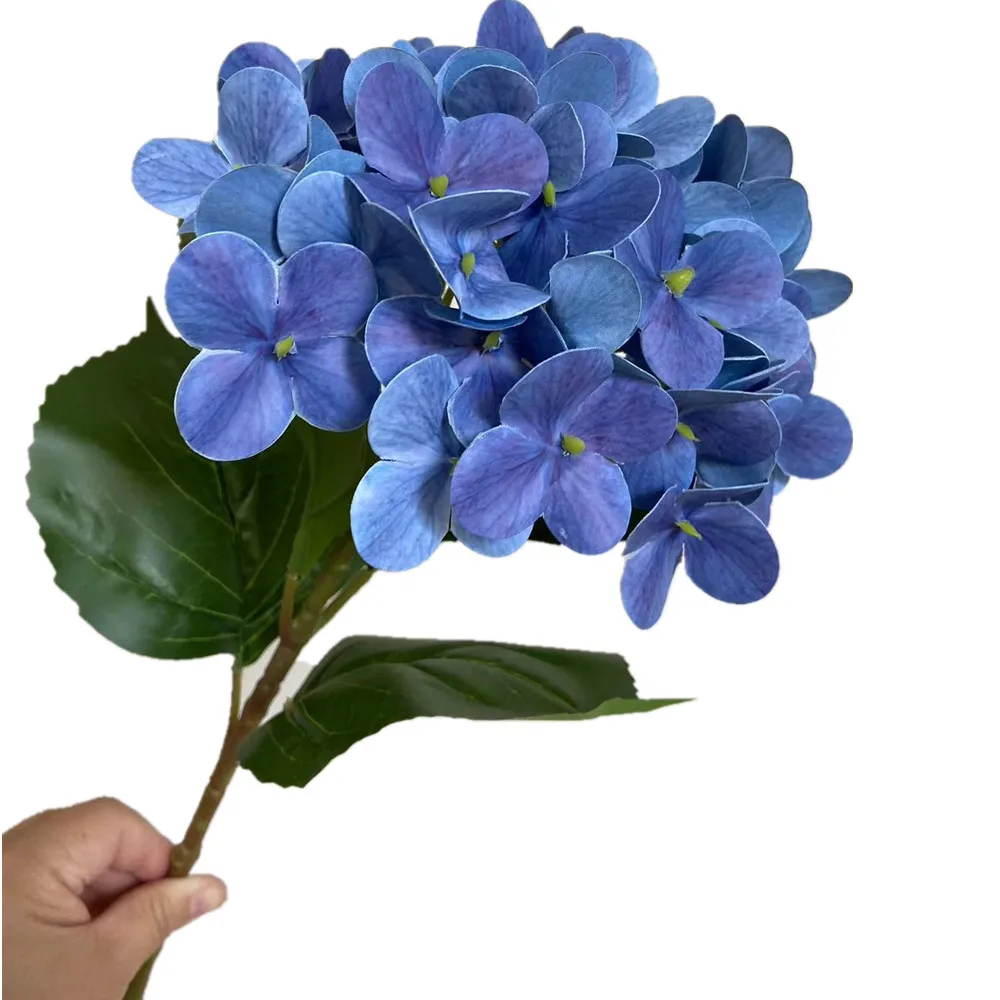 Artificial 3D Print Lifelike Hortensia Branch Latex Realistic Hydrangea Flower