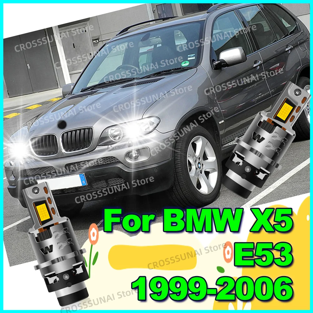 

LED Headlights 50000LM Super Bright Car Bulbs 6000K Canbus for BMW X5 E53 1999-2006 2000 2001 2002 2003 2004 2005