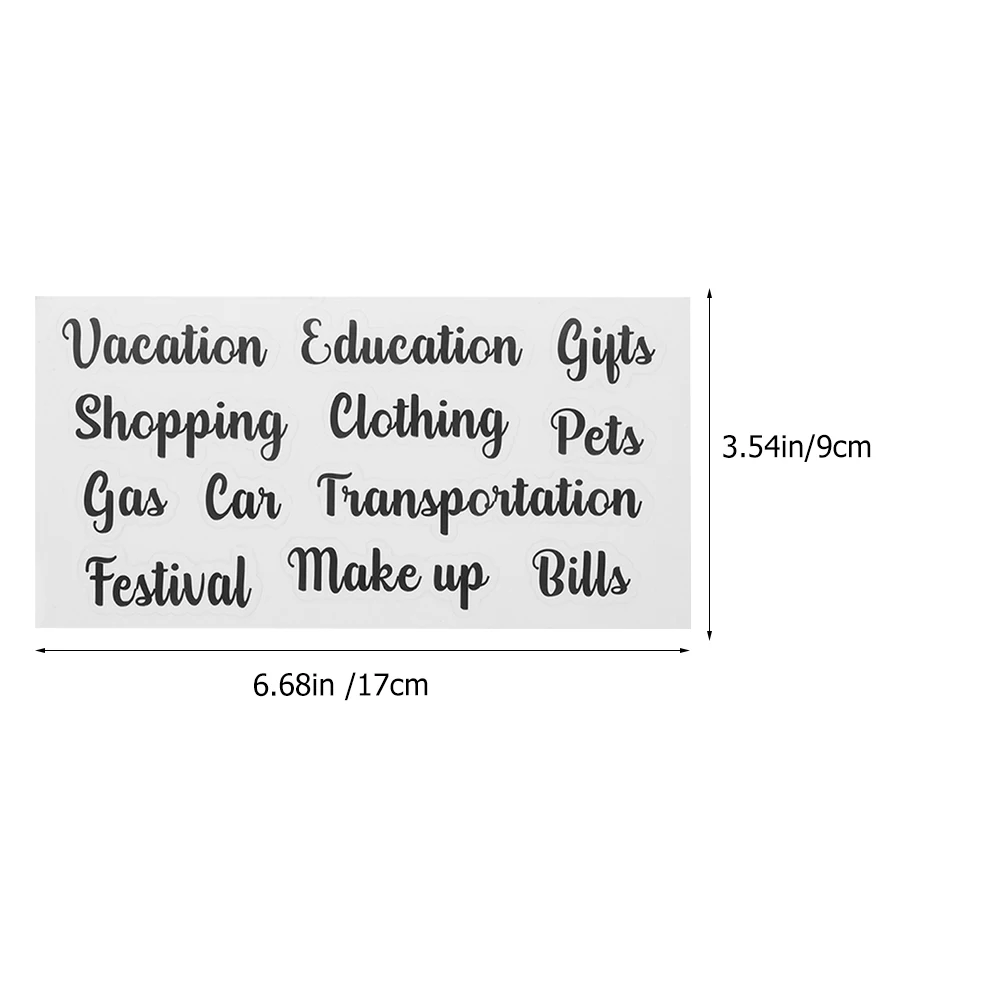 10 Sets Letter Label Stickers Personalized Font Classic Colors Budget Item Self Adhesive Cash Envelope Labels Daily Use Multi