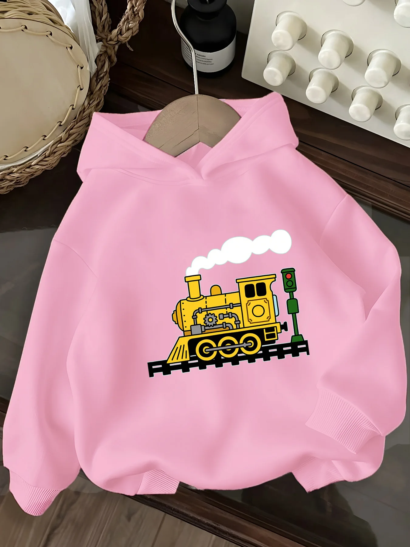 

printed girls hooded sweater children suitable for young girls and students boy party special clothing 120-160 cm