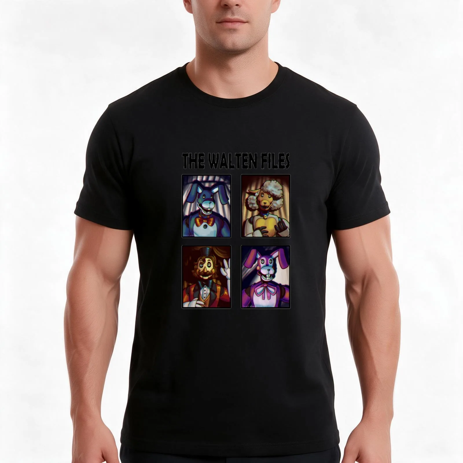 the walten files four T-Shirt, Summer Casual Cotton Tee, Oversized Streetwear Tops, Vintage Graphic Print, Unisex Men Women