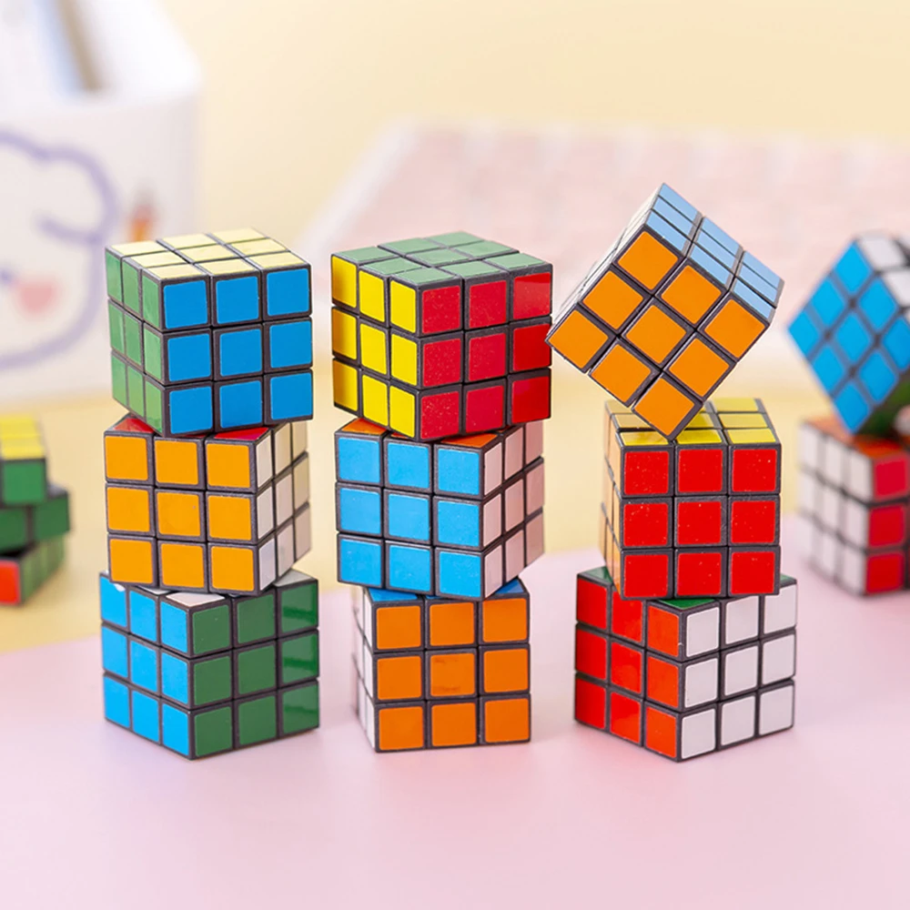 12Pcs Mini 3cm Magic Cube Children Educational Toys Kindergarten Prize Kids Birthday Party Favors Goodie Bag Pinata Fillers Gift