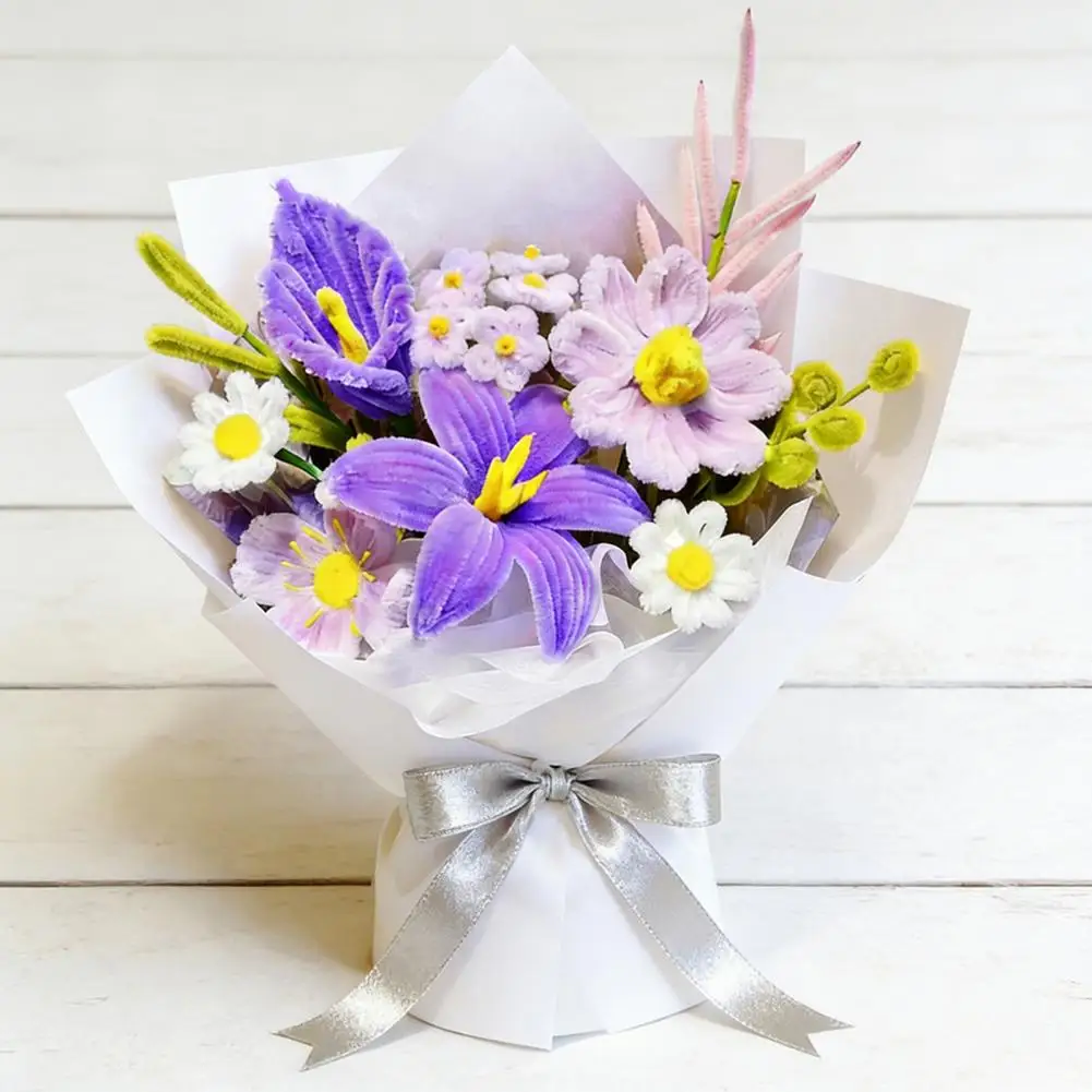 Экологичный-набор-для-рукоделия-Искусственные-цветы-из-трубочек-кала-лилия-эвкалипт-пальма-арека-для-подарков