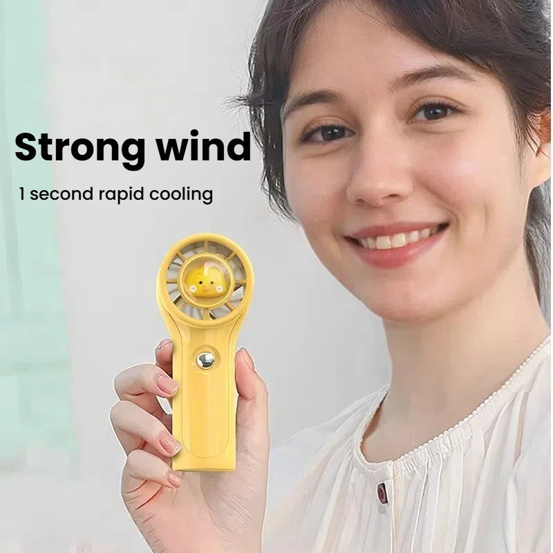 Handheld niedlicher Haustier niedlicher Ventilator USB-Aufladung Mini tragbarer kleiner Ventilator Desktop leiser großer Windventilator Luftkühler 3-Gang-Windgeschwindigkeit