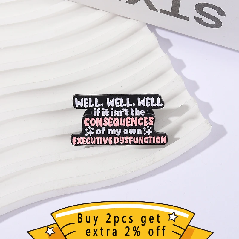 إذا لم يكن عواقب ضعف التنفيذي الخاص بي دبوس المينا الذاتي تقتبس دبابيس شارة قميص التلبيب مجوهرات