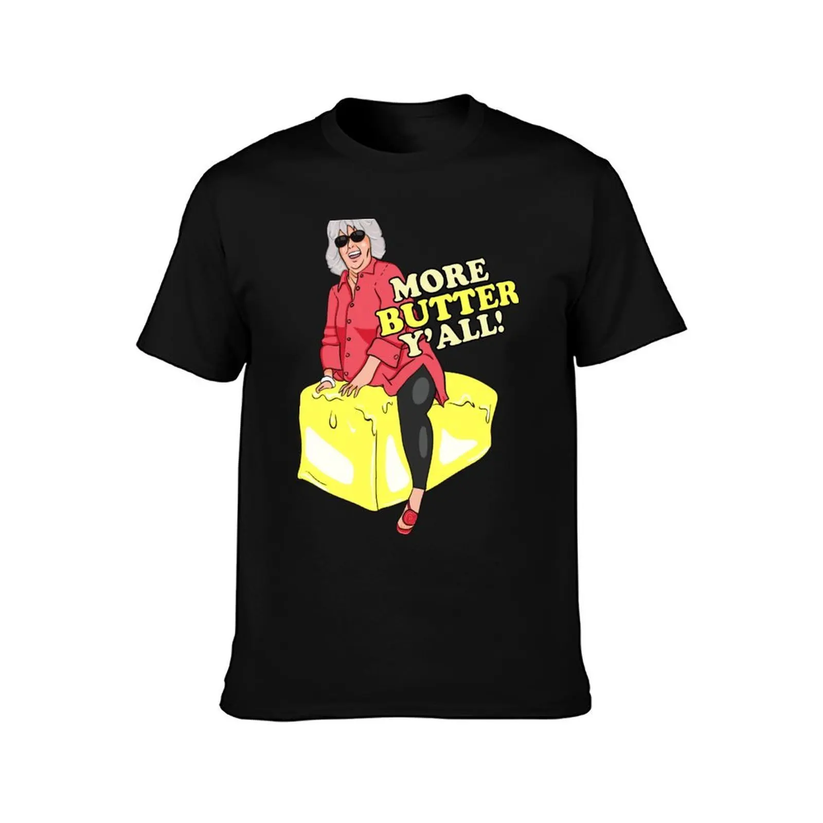 More Butter Y'all! T-Shirt, Summer Casual Cotton Tee, Oversized Streetwear Tops, Vintage Graphic Print, Loose Fit Short Sleeve