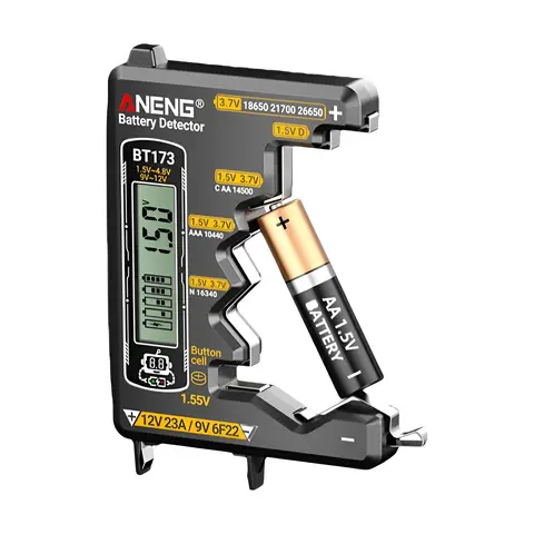 Universal Battery Tester ANENG BT173 Battery Detector Test C D AA AAA N 9V Cell Button Meter Visual Display Testing Tester Tools