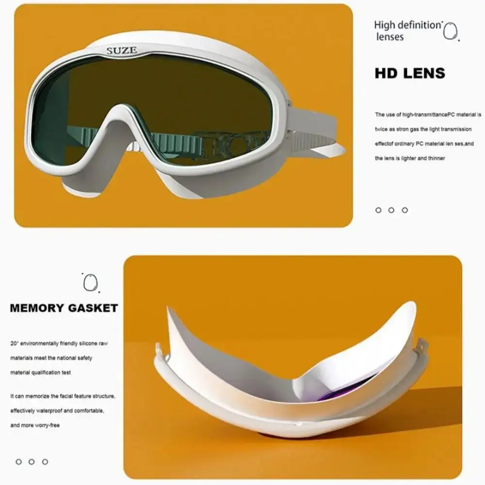 전문 대형 프레임 수영 고글 안경 케이스로 방수 다이빙 안경 탄성 안티 자외선 워터 레이싱 안경 풀