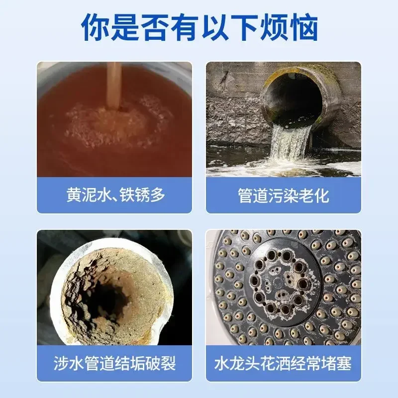 High-flow Home Direct-drinking Water Purifier with Scale Inhibitor, Removing Water Alkali & Scale Filter for Well Water Sediment