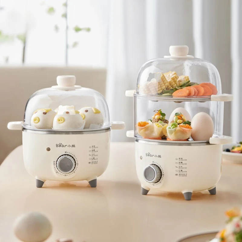 غلاي البيض طبقة مزدوجة توقيت البيض باخرة متعددة الوظائف توقيت آلة الإفطار المنزلية الصغيرة باخرة كهربائية ZDQ-C14L3