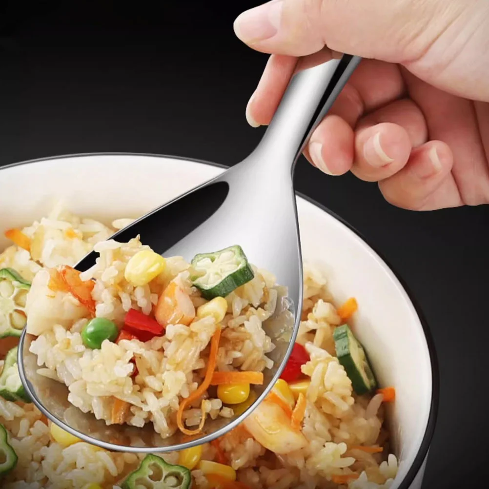 Serving Spoon Non-stick Spoons Stainless Steel Rice Large Kitchen Scooper Basting Coffee