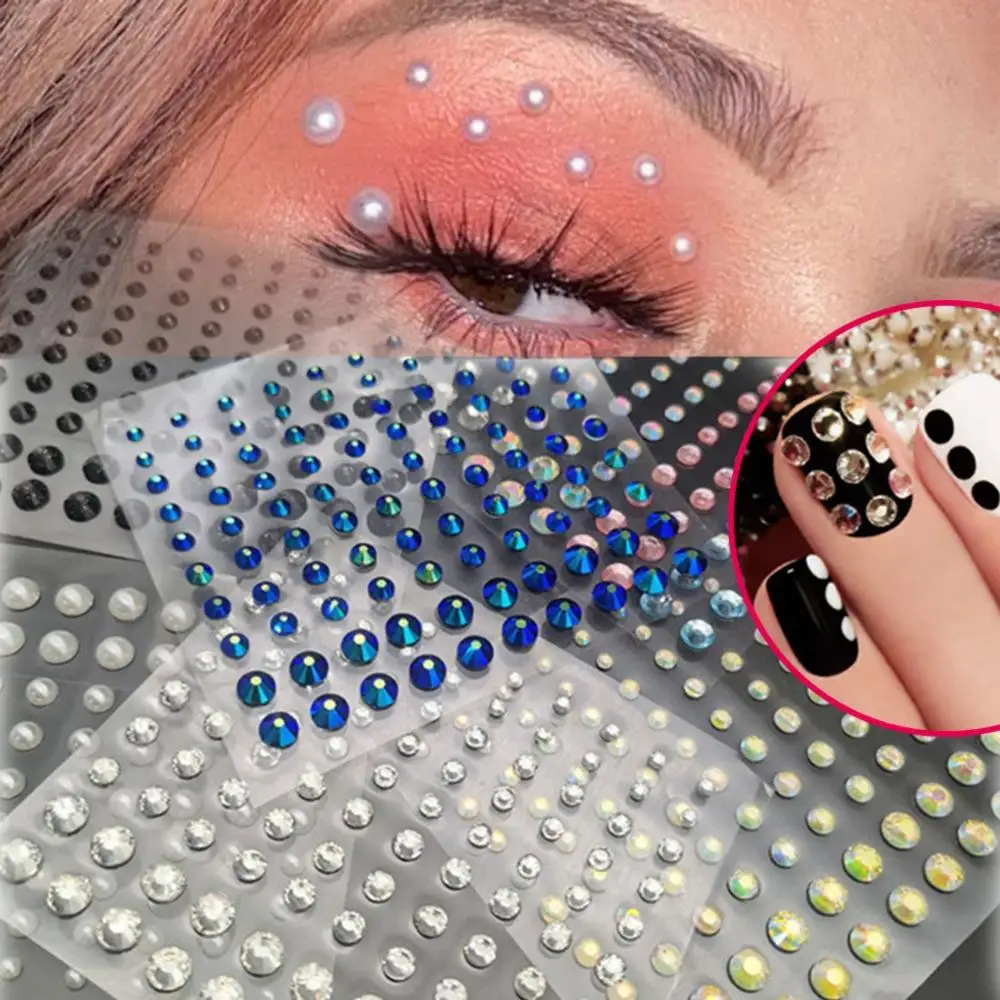 

Crystal Party Face Decal Rhinestone Stickers Face Body Colored Diamonds Jewelry Stickers Festival Makeup Decoration