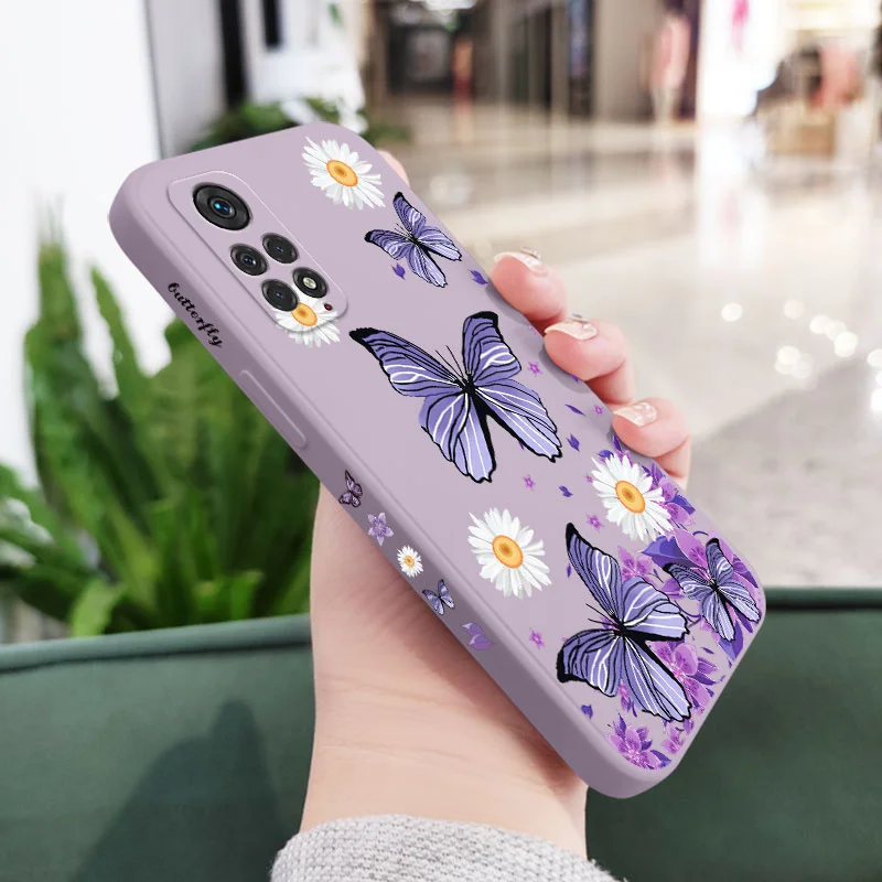 Purple Butterflies Phone Case For Xiaomi Redmi Note 14 13 12 12S 11 11S 10 10A 10T 10S 9T 9 8 7 Pro Plus 10C 9T 4G 5G Cover