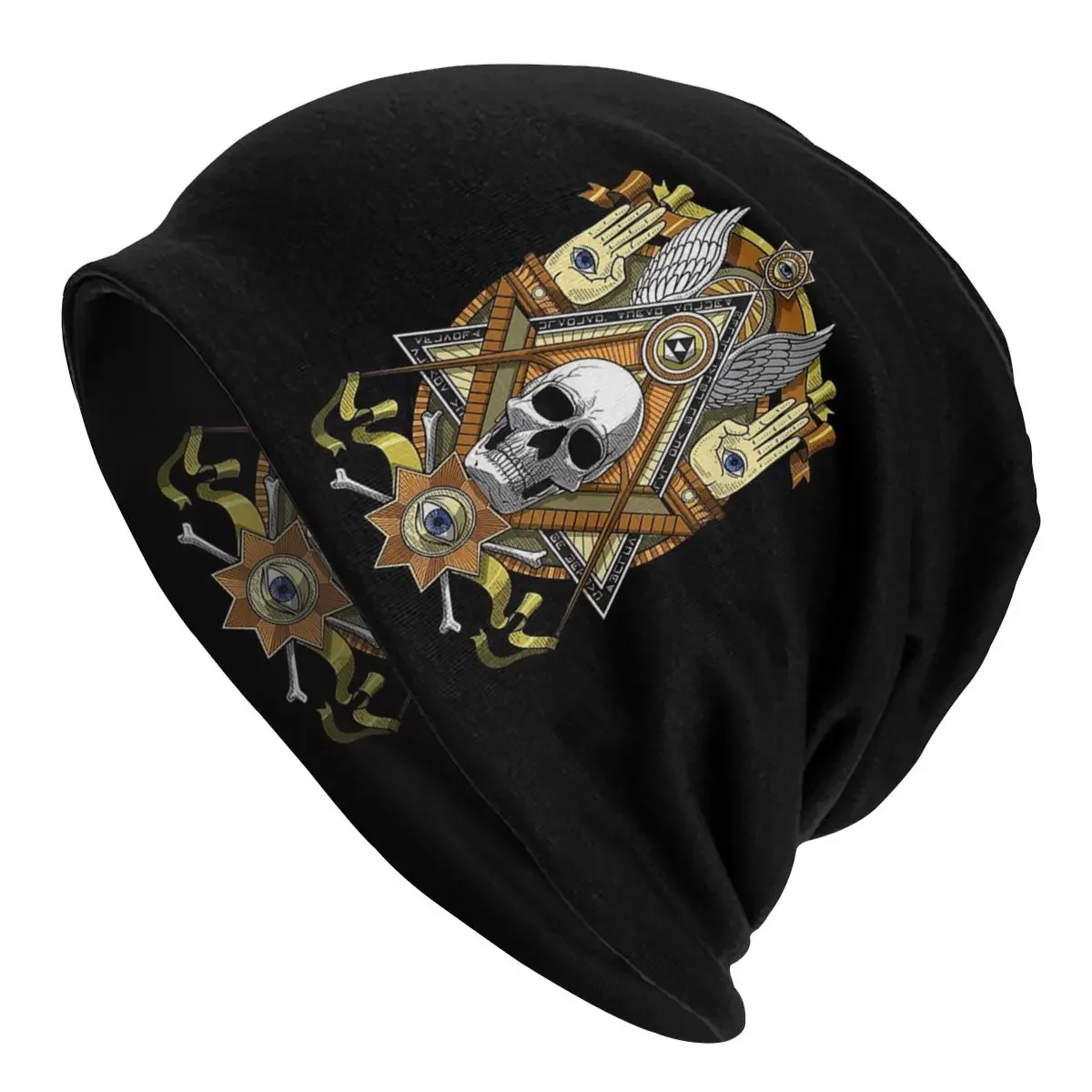 Masonic Skull Mason Freemason Caps Ski Skullies Beanies Hat Unisex Adult Summer Warm Dual-use Bonnet Knitting Hats