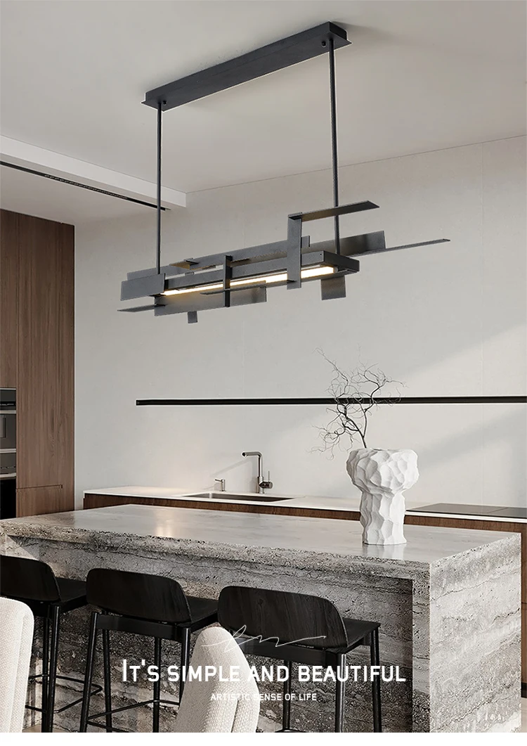 Modern restaurant LED industrial style pendant light, personalized living room light, designer bar decoration pendant light image 6
