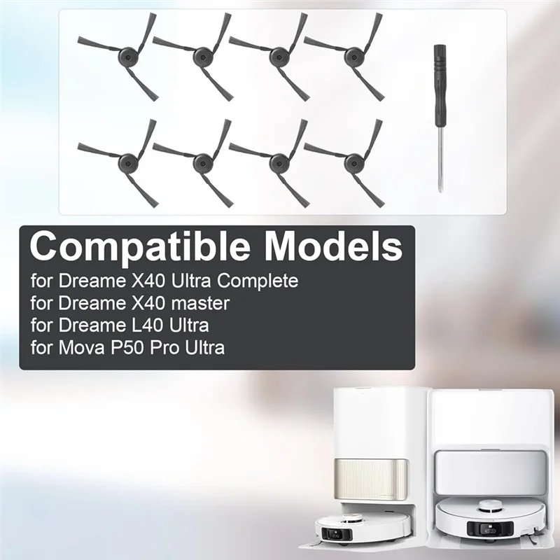 فرش جانبية B58B لـ Dreame X40 Ultra Complete / L40 Ultra / X40 Master لأجزاء المكنسة الكهربائية Mova P50 Pro Ultra