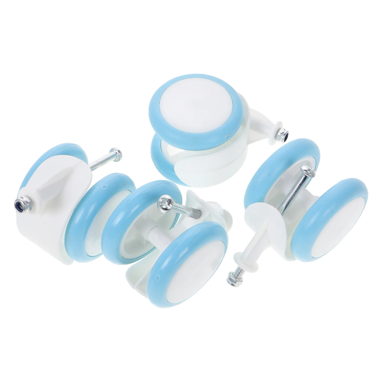 

4 Pcs Stroller Replacement Wheels Car Seat Walker Utility Cart Sky-blue Baby Auto Parts