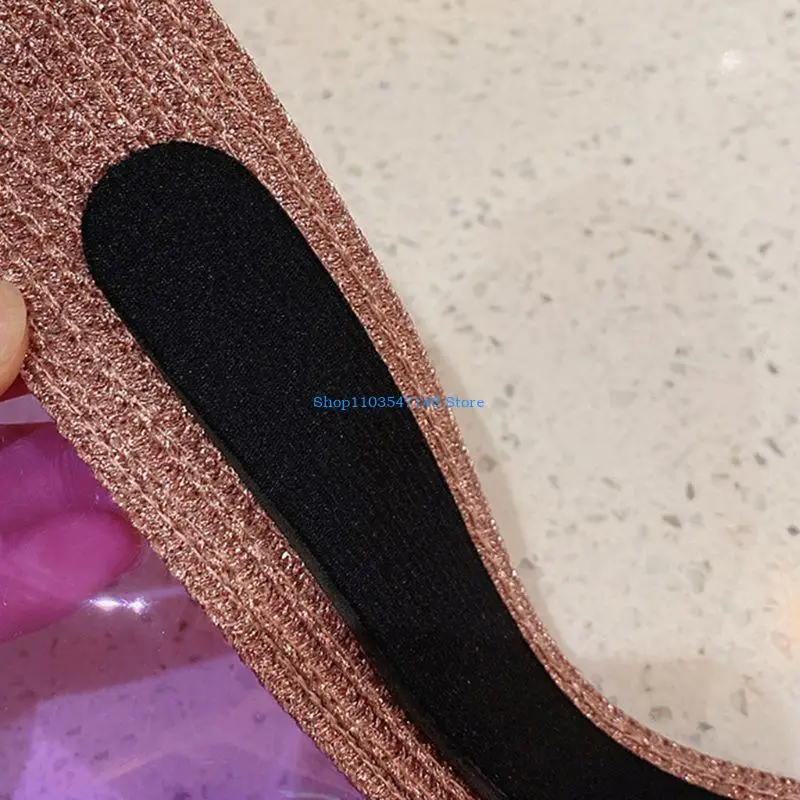 P88B, tapa vacía tejida con purpurina verano para mujer, sombrero para visera transparente plástico UV para gorra