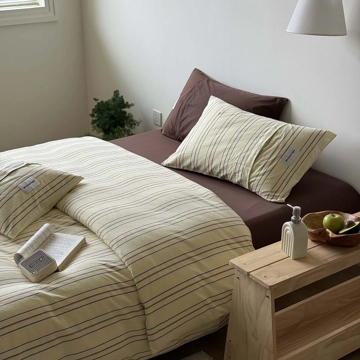 Simple Style Bedding Set Nordic Striped Duvet Cover Set 100% Cotton Flat Sheet Single Twin Size Double Bed Sheet Set For Bedroom