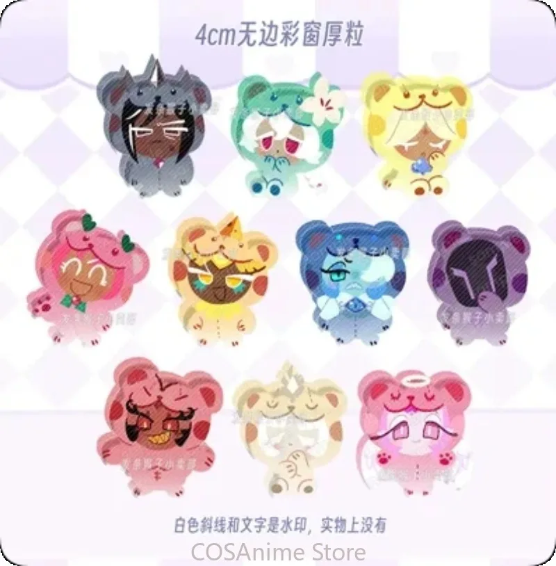 Cookie Run Kingdom Pure Vanilla Cookies Shadow Milk Cookie Game Mini Button Pin Cartoon Brooch Badge Backpack Acrylic Stand