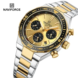 2024 NAVIFORCE Fashion Brand Men's Watches Silver Gold Business Elite Elegant Wrist Watch Water Rsistant For Male Quartz Cloke