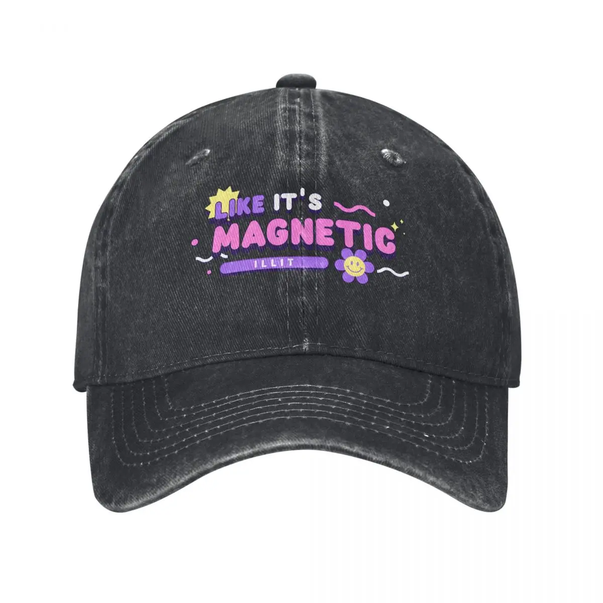 Pure Color Dad Hats Magnetic Merch For Fans Women's Hat Sun Visor Baseball Caps ILLIT Kpop Peaked Cap