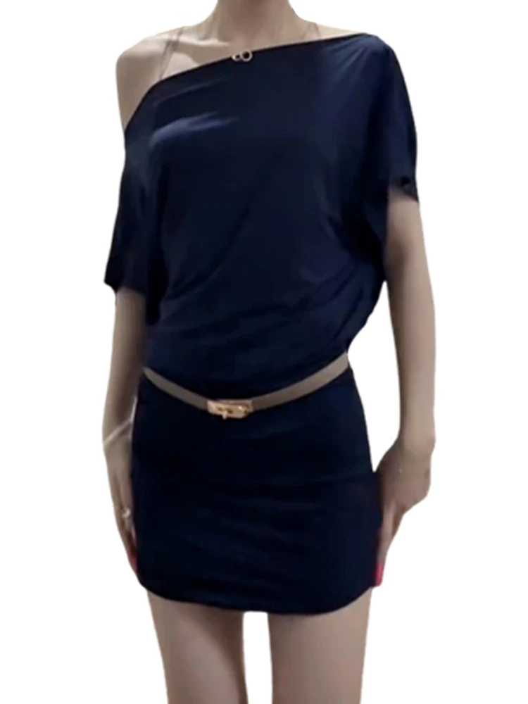 Spicy Girl Design aushöhlen Ba Top Frauen Sommer 2025, neues lockeres Oulder-Swe T-Shirt, süßes japanisches SLE-High-Wai...