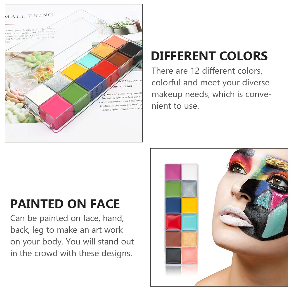 

Paint Paste Face Stick Body Painting Pigments Oil Based Makeup Kits for Party Coating