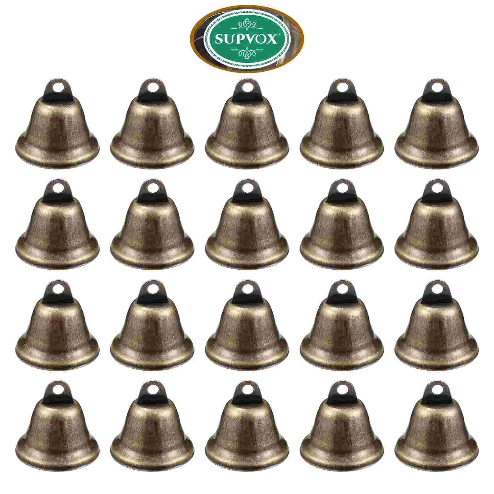 Supvox 20pcs 38mm Copper Bells Metal Hand Bells with Crisp Sound Hanging Bell Pendants for Party Decoration