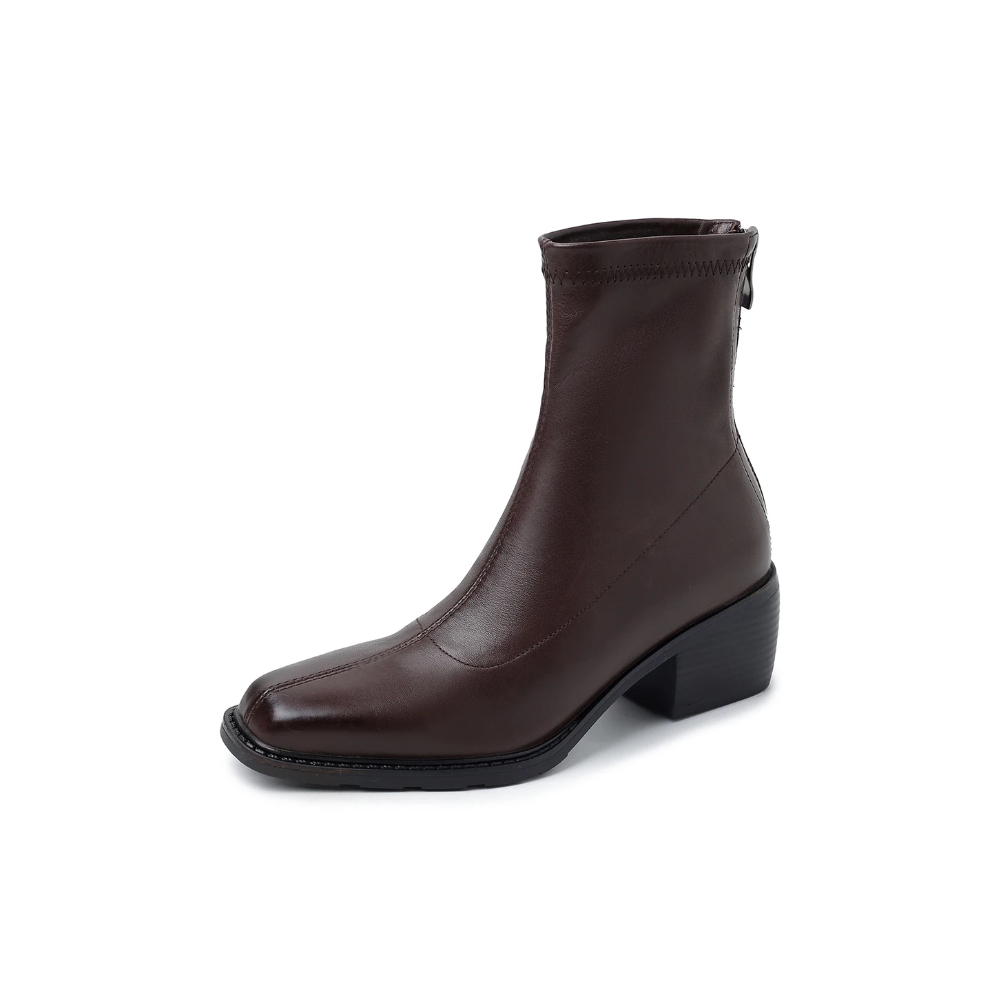 Arden Furtado Flat Chelsea Ankle Boots For Women Back Zipper Genuine Cow Leather Elastic Strap Spring Ladies Shoes Handmade