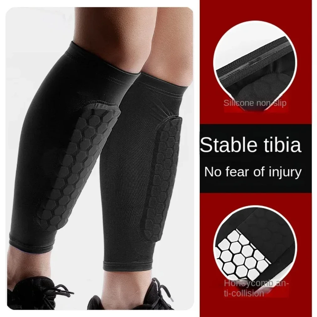 2 PC Honeycomb Soccer Shin Guards Football Shields Sports Legging Shinguards Leg Sleeves Protective Gear Shank Protector
