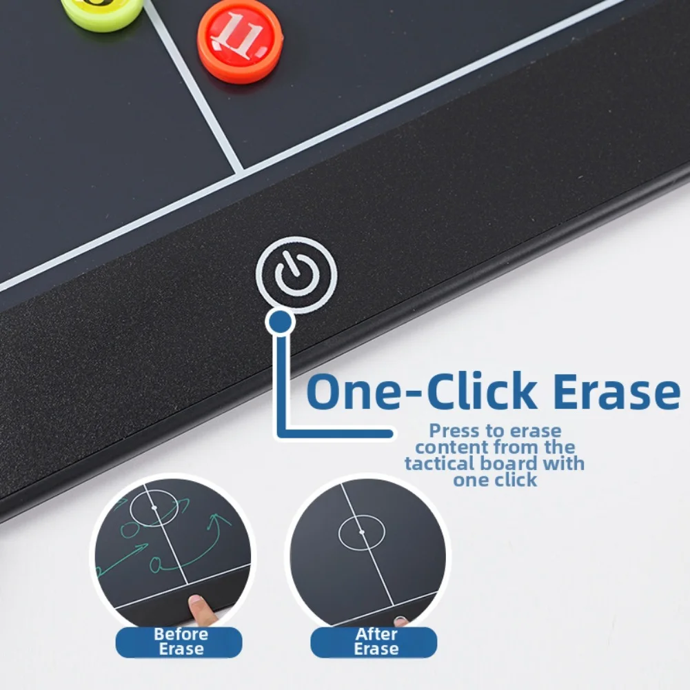 LCD Soccer Tactics Board with Magnetic Markers Designed for Coaches to Visualize Player Formations and Strategies Effectively