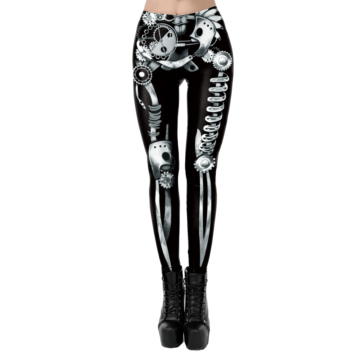 Zawaland Halloween Series Leggings Sexy Seam Jeggings Skull Cosplay Women Clothing Pants Skinny Elastic Leggings for Fitness