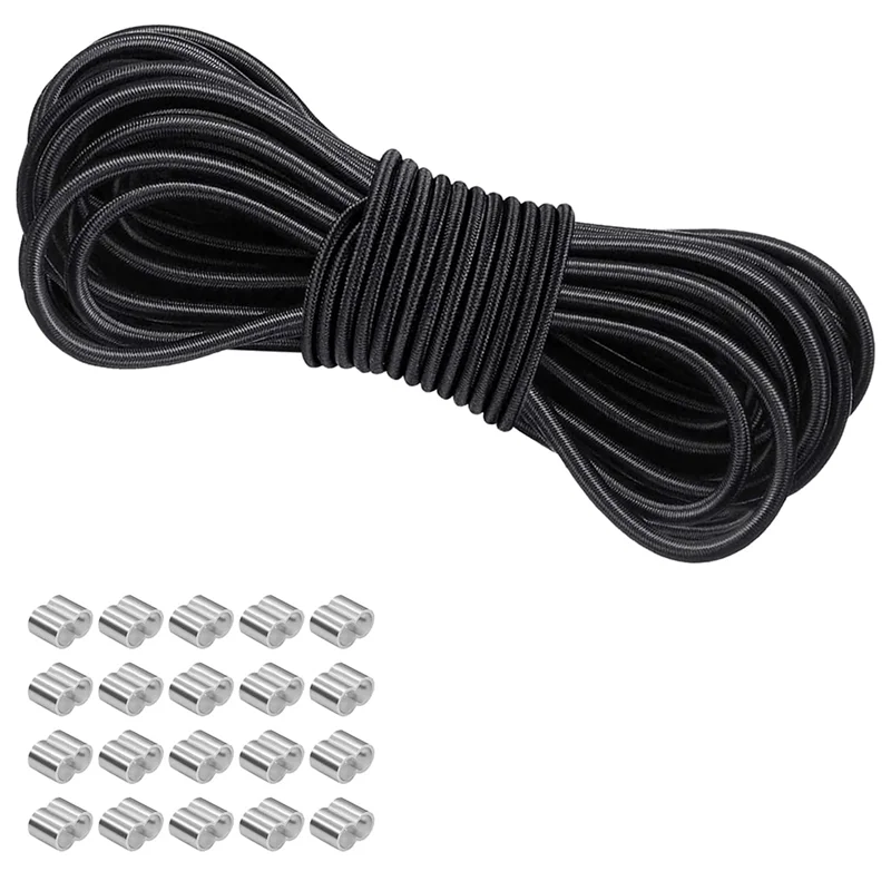 Y17A Rubber Cord For Trailer Tarpaulin, Expander Rope For Trailers, Weatherproof Rubber Cord For Versatile Use, 6 Mm X 10 M