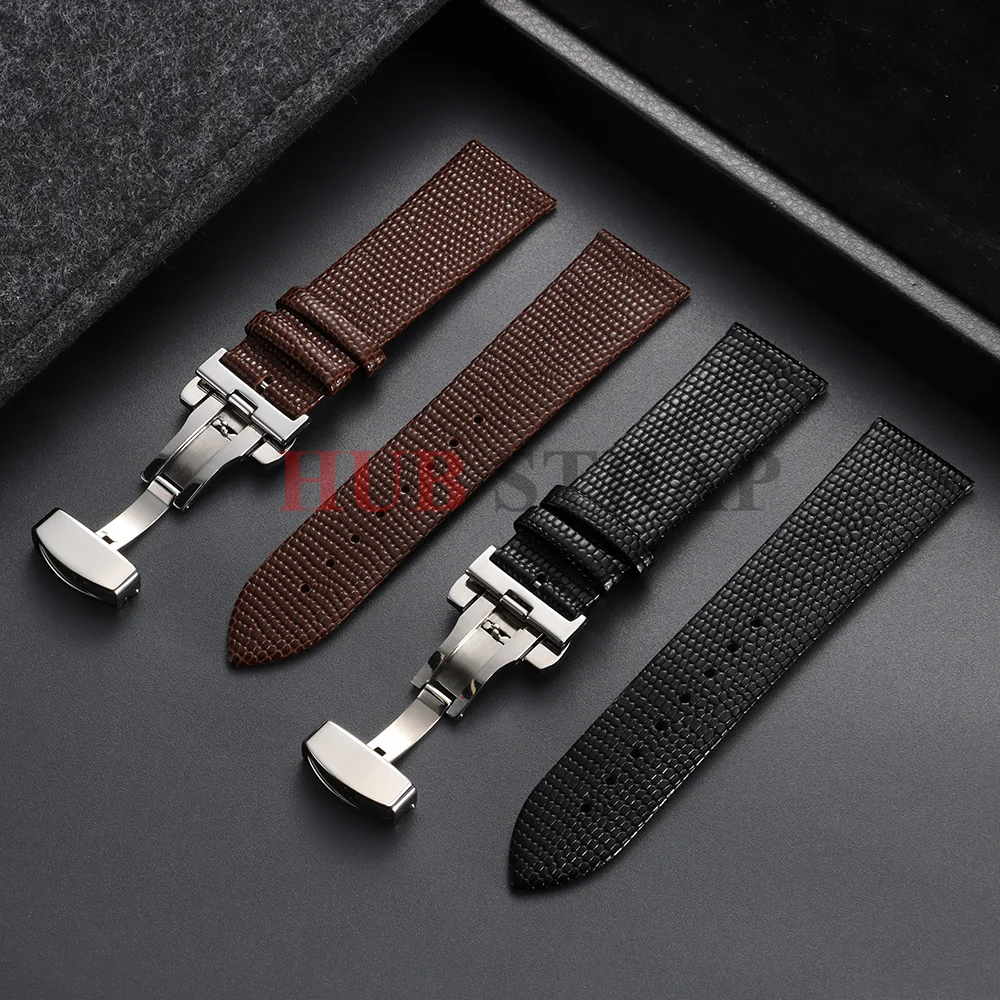 Lizard Print Genuine Leather Watch Band 10mm 12mm 14mm 16mm 18mm 20mm 22mm Strap Replacement Bracelet MenWomen Watch Accessories