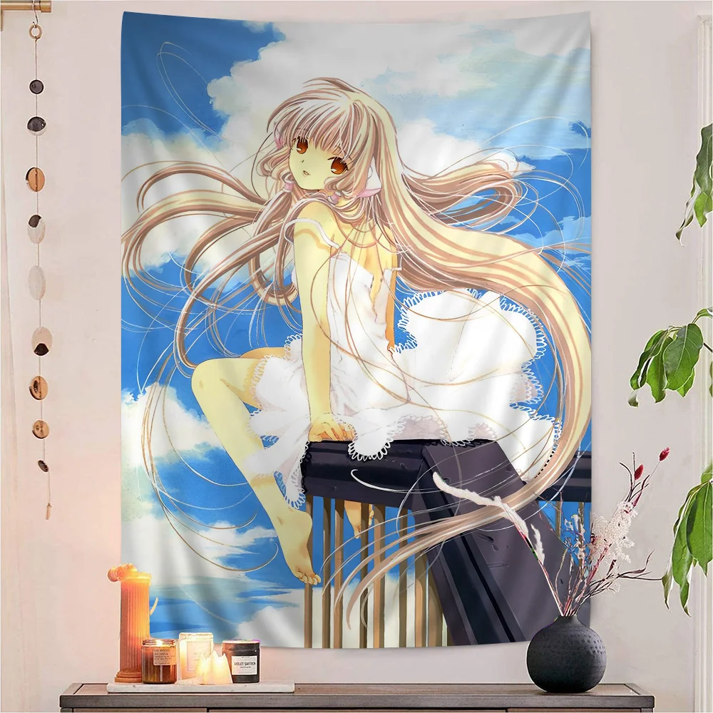 Anime Chobits Classic Hanging Bohemian Tapestry Home Decoration Hippie Bohemian Decoration Divination Art Home Decor