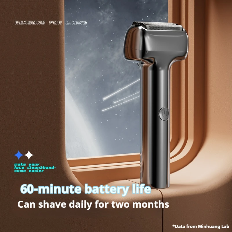 ماكينة حلاقة كهربائية T9 3 رؤوس عائمة 60 دقيقة ماكينة حلاقة لاسلكية للرجال شفرة رفيعة للغاية قابلة لإعادة الشحن عبر USB #5