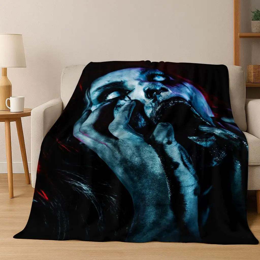 3D Terrifying Ghost Spirit Apparition Specter Skull Gothic Flannel Blanket,Cozy Soft Throw Blanket for Home Bedroom Bed Sofa