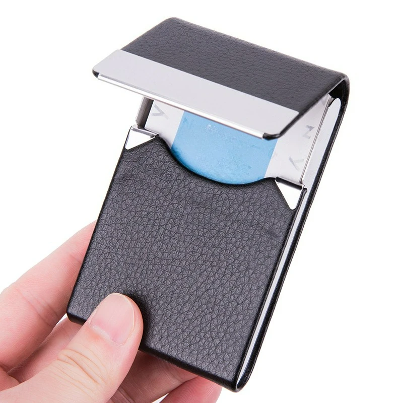 Leder-Zigarettenetui Doppelfunktion Multifunktionales Visitenkarten- und Zigarettenetui Zigarettenaufbewahrungsbox Etui Behälter Geschenk
