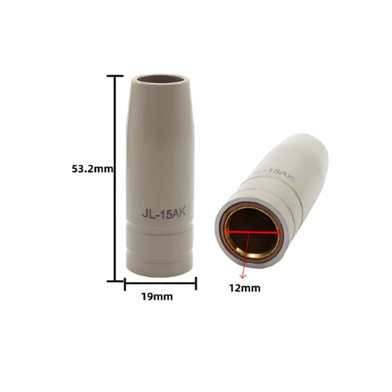 Y17A 3Pcs 15Ak Coating Protection Nozzle Torch Gas Nozzle Tip 15AK Non-Stick Welding Slag Welding Torch Nozzle EURO Style
