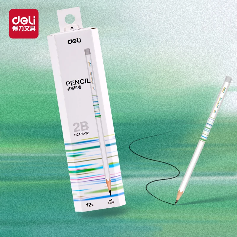 

Deli 12pcs 2B/HB Hexagonal Wooden Pencils Art Exam Sketch Painting Drawing Pencils Gift School&Office Supplies Stationery